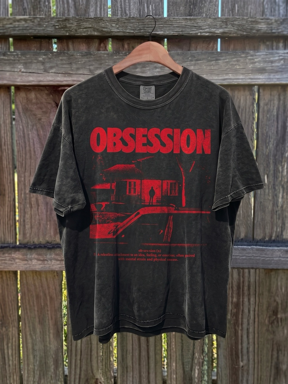 True Crime Obsession Horror Edgy Black Comfort Colors Graphic Tee